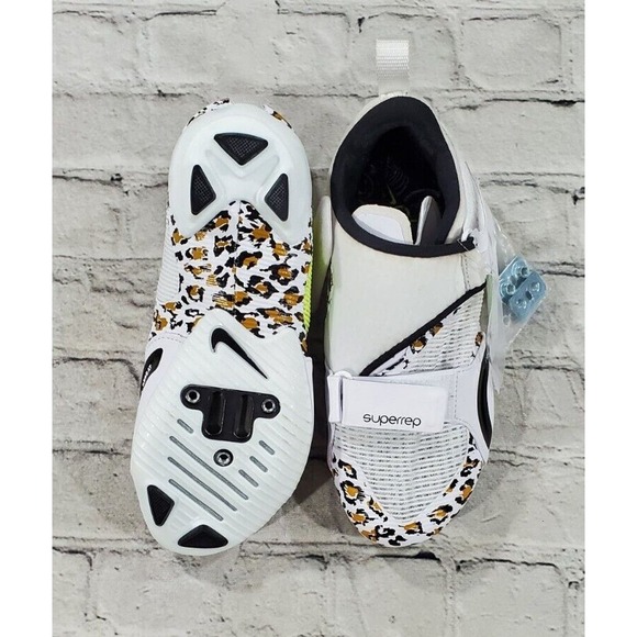 Nike SuperRep Cycling Shoes CJ0775 177 White Volt Print WOMENS SIZE 6.5 - Picture 7 of 8